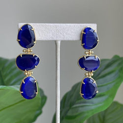 ARETES MARCIA -AZUL REY