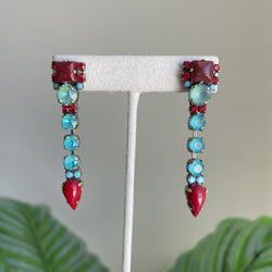 ARETES LIA ROJO Y AZUL