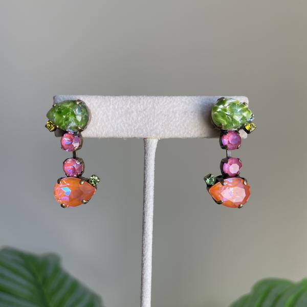 ARETES ANASTASIA CORAL Y VERDE