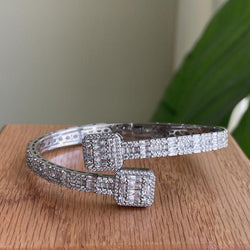 BRAZALETE SILVER CRISTAL BAGUETTE