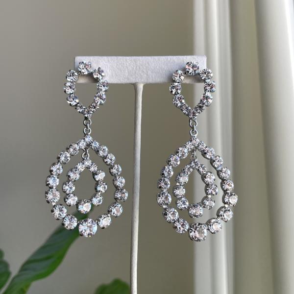 ARETES ANNA CLEAR -SILVER