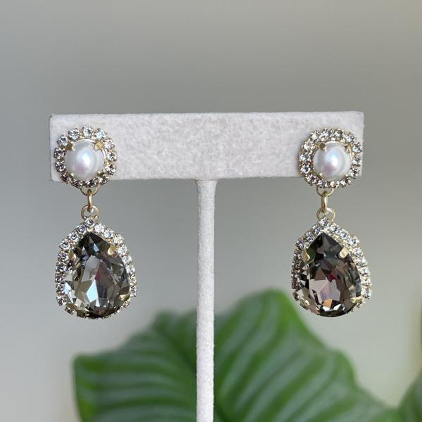 ARETES HEAVEN PERLA Y GRIS