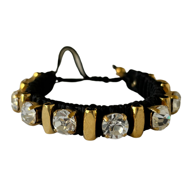 PULSERA CLEO CRISTAL CLEAR CON BARRITAS