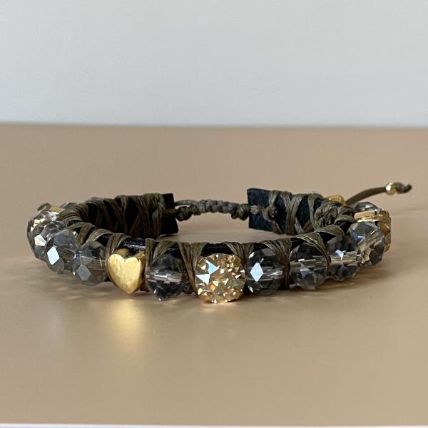 PULSERA FAVORITA PIEDRA CRISTAL GOLD - HC