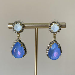 ARETES HEAVEN BLANCO AZUL TORNASOL