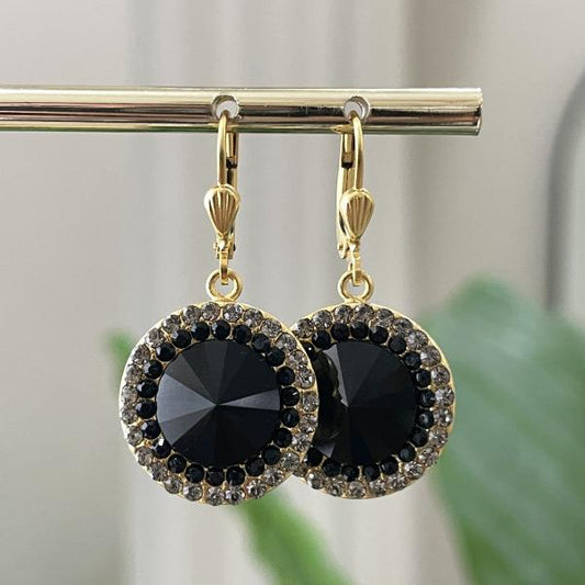 ARETES RIVOL CRISTAL NEGRO