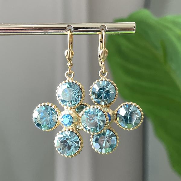 ARETES URSA FLOR AZUL