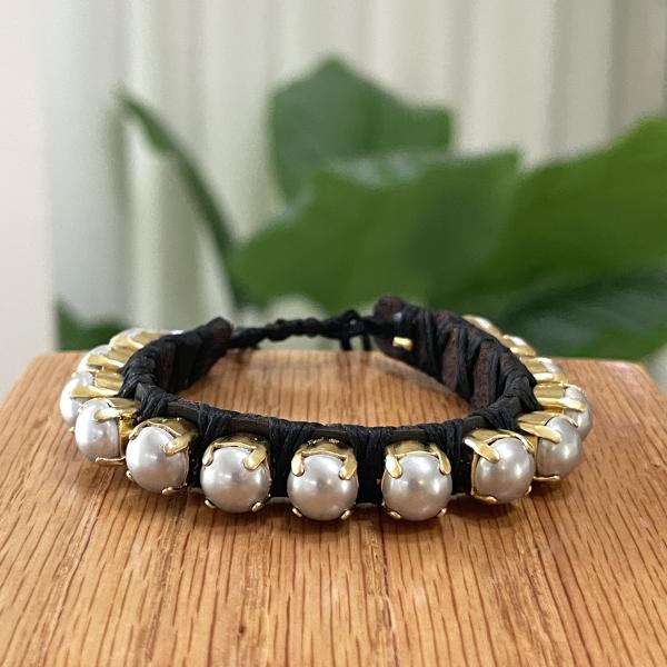 PULSERA FAVORITA PERLAS GRIS - HN