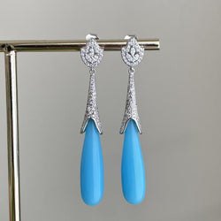 ARETES ANA ISABEL DROP TURQUESA