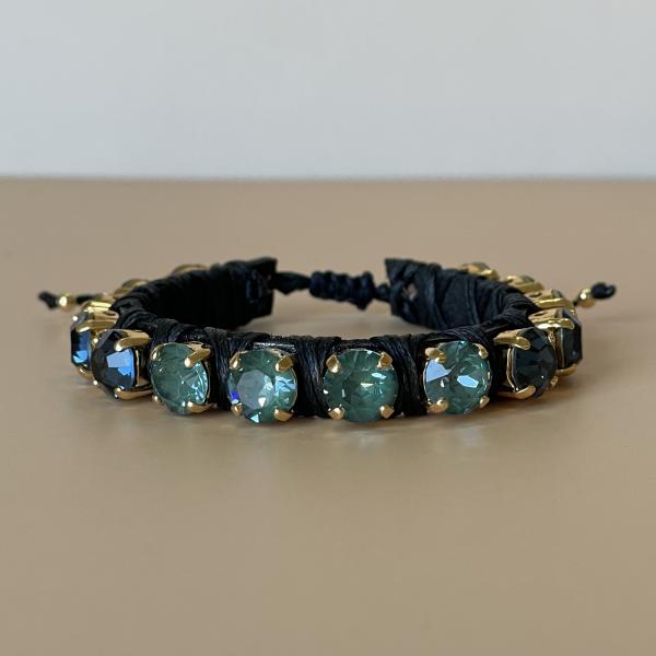 PULSERA FAVORITA VERDOSO Y AZUL MARINO - HN