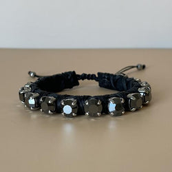 PULSERA FAVORITA NEGRO METALICO SILVER - HN