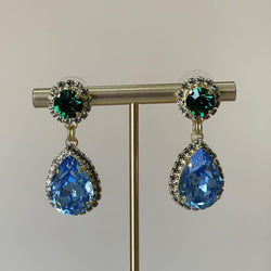 ARETES HEAVEN VERDE EMERLAD Y AZUL - G