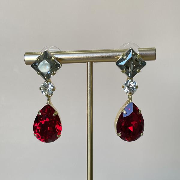 ARETES HARMONY GRIS Y TINTO