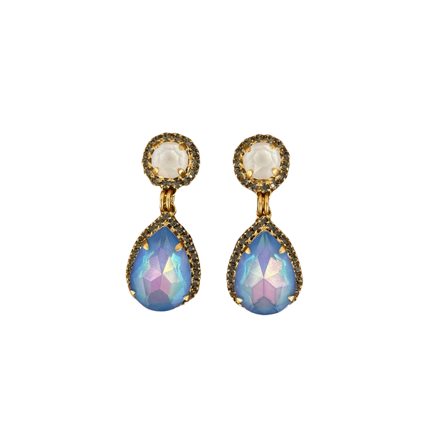 ARETES HEAVEN BLANCO AZUL TORNASOL