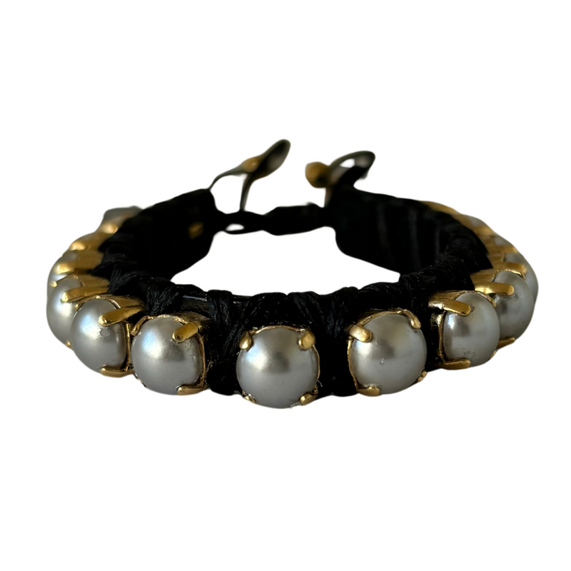 PULSERA FAVORITA PERLAS GRIS - HN