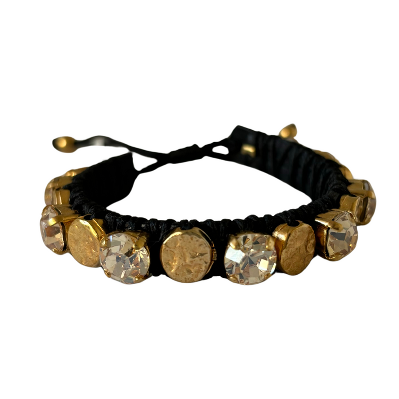 PULSERA CLEO CRISTAL GOLD CON MONEDA